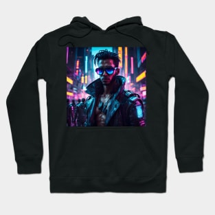 Hispanic/Latino Cyberpunk Male Hoodie